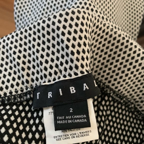 TRIBAL SIZE 2 BLACK & WHITE POLKA DOTTED PANTS - Picture 3 of 5